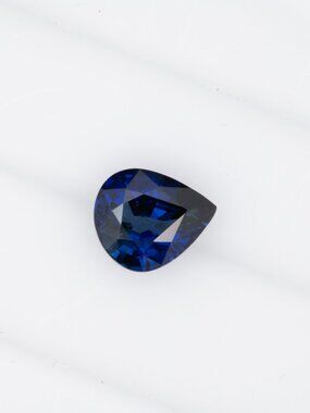 Natural AAA Ceylon Blue Sapphire Loose Gemstone Pear Shape 7.7x8.6mm 1.4ct